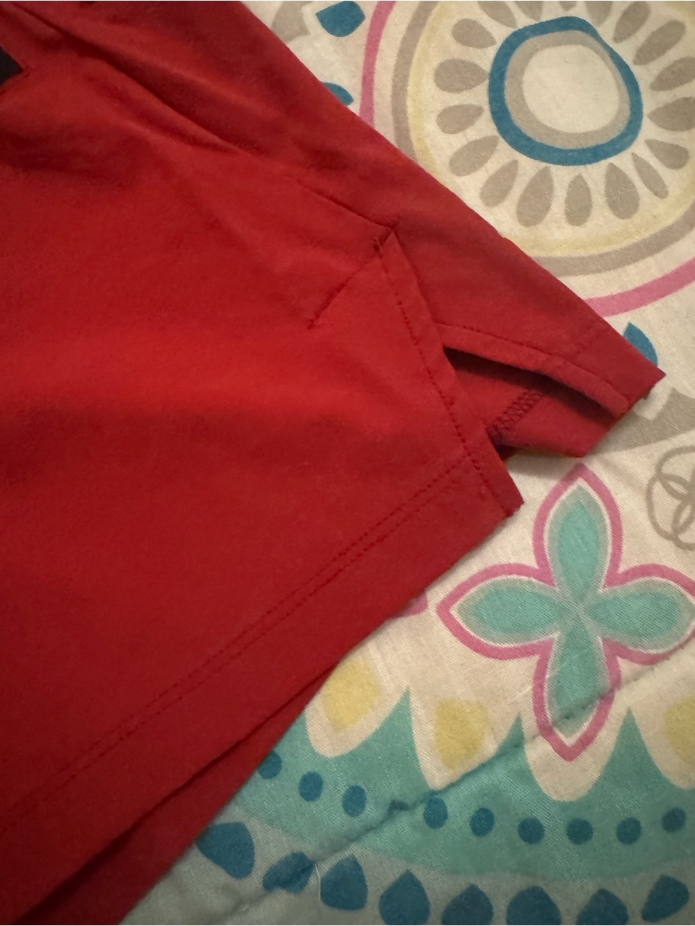 all in motion Red and Green Men's Athletic Shorts with Zip Pockets - Picture 7 of 7